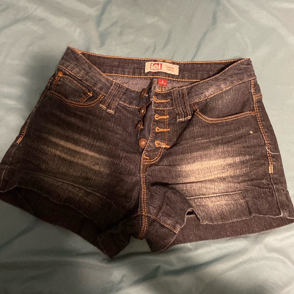 Lei Tatum high rise jean shorts